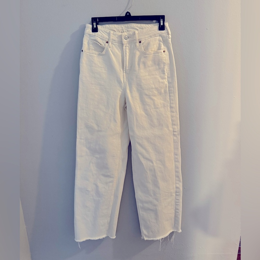 Old Navy Cream Wide Leg Jeans - Picture 2 of 7